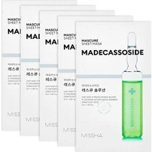 Mıssha Hassas ve Kuru Ciltler Için Madecassoside Içerikli Yaprak Maske Mascure Rescue Solution Sheet Mask
