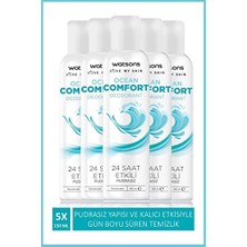 Watsons Ocean Comfort 24 Saat Etkili Pudrasız Deodorant Sprey 150 ml X5 Adet