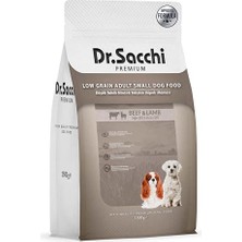 Premium Düşük Tahıllı Sığır Etli ve Kuzu Etli Mini Irk Yetişkin Köpek Maması 1,5 kg