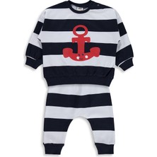 Civil Baby Çapa Baskılı 6-18 Ay Takım - Lacivert
