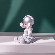 Çok Fonksiyonlu Astronot Uzay Adamı Cep Telefonu Standı Komik Sevimli Astronot Heykeli Telefon Tutucu, Ofis Dekorasyonu Masaüstü Komidin Braketi Tutucu
