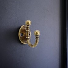 Misket Askı Antik Sarı Vestiyer Dolap Askılık Askılığı Duvar Banyo Mutfak Elbise Çanta Askısı