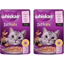 Whiskas Pouch Tastymix Sos Içinde Somonlu ve Havuçlu Yetişkin Kedi Konservesi 85 gr 2li Paket