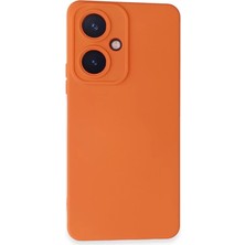 Newface Vivo Y27 Kılıf Nano Içi Kadife Silikon - Turuncu