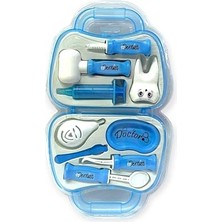 Oyunsal Çantalı Oyuncak Dişçi Seti Kaliteli Plastik Malzemeli Diş Doktoru Seti Mavi Renk