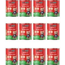 Bypet Yavru Kediler Için Dana Etli Konserve Yaş Mama 415 gr x 12 Adet