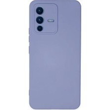 Newface Vivo V23 5g Kılıf Nano Içi Kadife Silikon - Lila