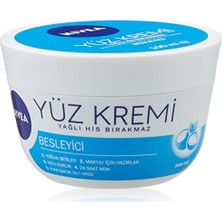 Nıvea Besleyici Yüz Kremi, 100ML, Makyaj Bazı, 24 Saat Nemlendirici, Hızlı Emilen Yüz Bakım Kremi