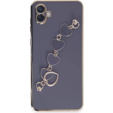 Newface Samsung Galaxy A04E Kılıf Esila Silikon - Gri