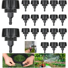 Damla Sulama Hortumu Bağlantı Parçaları, 20 Adet 1/4 Inç Hortum Bağlantısı, Döner Tasarım, Bahçe Sulama Sistemleri Için Uyumlu, Su Tasarruflu Bağlantı Seti