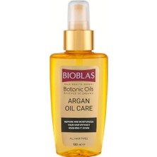 Bioblas Argan Yağlı Saç Bakım Yağı – Durulanmayan, Isıya Karşı Koruyucu, Onarıcı & Parlaklık Veren SERUM,%100 Besleyici Etki, 100 ml