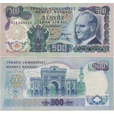 Banknoting 6. Emisyon 2. Tertip 500 Lira O11 Ççt.