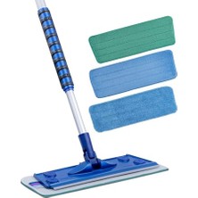 HDY Store Silva Mikrofiber Mop Üçlü Set 1 Adet 100 cm Uzunlukta Yüksek Emicilik Özelliği ile Temizlik