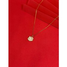 Melisa Takı & Aksesuar 316L Çelik Gold Renk Hello Kitty Kolye
