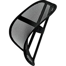 Fileli Ortopedik Oto Bel Sırt Destek Minderi Destekli Ayarlanabilir Terletmeyen Araba Ofis Koltuk Sandalye Sırt Dayama Filesi, , Siyah, 42