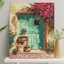 Sayılarla Boyama Tuval Seti Fırça Boya Dahil (Çıtalı) 40X50 cm - Yeşil Kapı