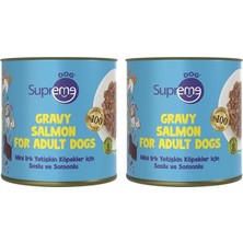 Mini Irk Yetişkin Köpekler Için Soslu ve Somonlu Konserve Mama 200 gr (2 Paketi)