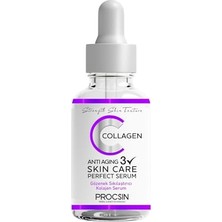 Anti-Aging Kolajen Serum, Kırışıklık Karşıtı & Gözenek Sıkılaştırıcı, Yaşlanma Karşıtı & Cilt Yenileyici, Günlük Bakım, 20 ml