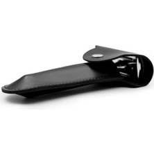 HDY Store Tıraş Bıçağı Seyahat Kılıfı, Çift Taraflı Deri Koruma, Çıtçıt Kapaklı Emniyetli Taşıma (Siyah)