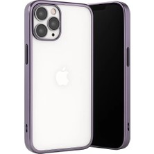 Newface iPhone 13 Pro Max Kılıf Razer Lensli Silikon - Mor