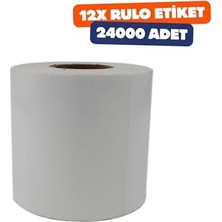 Tuba Toptaş Pp Tyre Etiket 95MM x 125MM 3200 Adet 8 Rulo Baskısız Kuvvetli Yapışkanlı Etiket