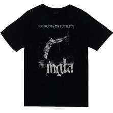 stonedfame Mgła - Black Metal - Exercises In Futility Baskılı Unisex %100 Pamuk Siyah T-Shirt
