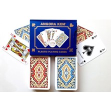 Angora Kem Plastik Iskambil Oyun Kağıdı Çift Deste Biriç Oyun Kağıdı 52 - Plastic Playing Cards