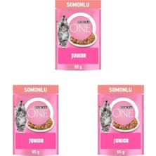 Somonlu Yavru Kediler Için Yaş Kedi Maması 85 Gram (3 Paketi)