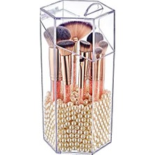 Akrilik Kapaklı Fırça Düzenleyici ve Makyaj Organizeri