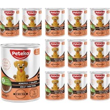 Yetişkin Köpek Somonlu ve Jöleli Konserve Mama 400 gr x 12 Adet