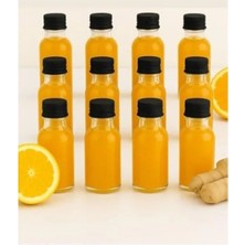 Calperia 30ML Şeffaf Cam Shot Şişesi Sızdırmaz Siyah Kapaklı Çok Amaçlı Kullanım