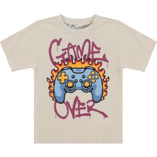 Civil Boys Game Over Baskılı 2-5 Yaş Tişört - Bej