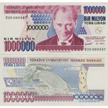 Banknoting 7. Emisyon 3. Tertip 1.000.000 Lira O20 Çilaltı+