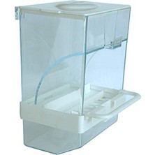 -Akıllı Kuş Yemliği Taban Hazneli Beyaz (10-7,5)-14,5 cm