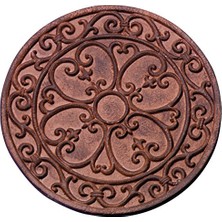 Design Kaldırım Plakası, Bahçe Fayansı, Basamak Plakası, Teras Plakası, Motif Klasik, Yuvarlak, Yakl. Ø 30 cm x 1,2 cm Yükseklik