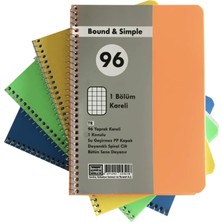 A5 96 Yaprak Pp Kapak Spiralli Okul Defteri Kareli Sevinç 1 Adet