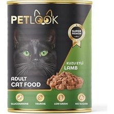 Konserve Kedi Maması Yetişkin Kuzu Etli, Kıyılmış Etli, Pate 415 gr Yaş Mama Düşük Tahıllı