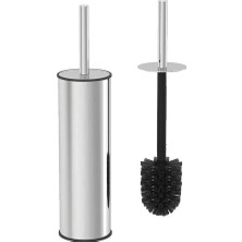 Orret Home Metal Wc Fırçası, Krom Tuvalet Temizleme Fırçası, Paslanmaz Çelik Saplı, Dayanıklı ve Hijyenik Banyo Aksesuarı