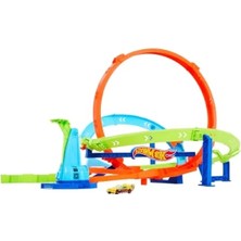 Calperia Bumerang Çemberli Yarış Pisti - 1:64 Ölçekli Araba ile