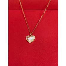 Melisa Takı & Aksesuar 316L Çelik Gold Renk Hello Kitty Kolye