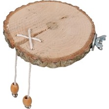 Doğal Ağaç Kuş ve Ufak Papağan Tüneği Zilli Boncuklu Çap 13-16 Santim Kalınlık 15 Milim Kendinden Çatlak Tünek