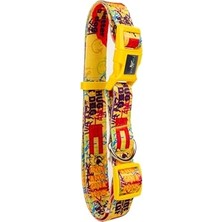 Köpek Boyun Tasması – Geri Dönüştürülmüş, Ayarlanabilir, Emniyet Tokalı – Küçük ve Büyük Irklar Için – Tüy Toplamaz, Yıkanabilir, Airtag & Isimlik Uyumlu, Sarı, Large