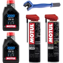 Motul 3000 10W-40 (2l) + Motul C1 + C4 Zincir Bakımı + Fırça Hediyeli