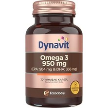 Dynavit Omega 3 950 Mg 30 Yumuşak Kapsül - Yüksek Epa & Dha - 1400MG Balık Yağı