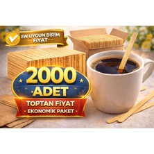 Ege Toptan 2000 Adet Ahşap Karıştırıcı Tek Kullanımlık Kahve Karıştırma Çubuğu Hijyenik Dayanıklı Toptan Ekonomik Paket”