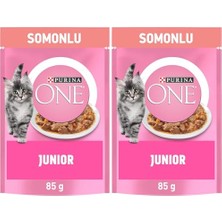 Somonlu Yavru Kediler Için Yaş Kedi Maması 85 Gram 2li Paket