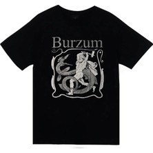 stonedfame Burzum Müzik Grubu - Serpent Slayer Unisex %100 Pamuk Siyah T-Shirt