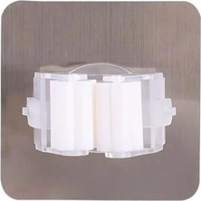 Tuba Toptaş 4 Adet Kelebek Yapışkanlı Mop Fırça Sap Tutucu Kepçe Kaşık Organizer Banyo Mutfak Düzenleyici