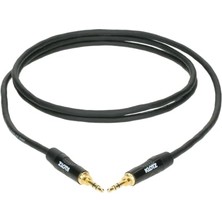 Pro Altın Uçlu Mini Jack Stereo Aux Kablo Siyah 3m