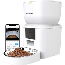 Haustier QQ025 Kameralı Akıllı Kedi Otomatik Mama Kabı, Tuya App-Wifi Uzaktan Kontrol, Ayarlanabilir 480P Kamera, 4lt Hazne (Siyah)          [enerji Sınıfı A+]